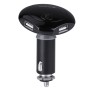 Car Q7 Moving Head Dual USB Charger Car Bluetooth FM Transmitter Kit, Support LCD Display / TF Card Music Play / Hands-free(Black)