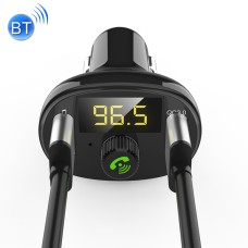 BT23 Wireless Car FM Transmitter QC 3.0 Quick Charge, Support USBx2 / Hands-free Calling(Black)
