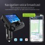 BC32 Dual USB Charging Bluetooth Hand-free Car Charger FM Transmitter MP3 Music Player Car Kit, Support Hands-Free Call & Micro SD Recording & Voltage Detection