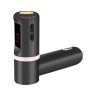 BC08 Dual USB Car Charger Bluetooth FM Transmitter Kit, Support LCD Display / Hands-free(Black)