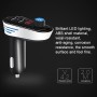 AP02 CAR Bluetooth v4.2 MP3-плеер FM-передатчик 5V 3.1A Выходные двойные USB-порты с светодиодным светом, встроенным микрофоном, поддержки U-диск и вызовы без рук / ответа (черный)