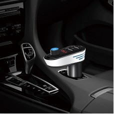 AP02 CAR Bluetooth v4.2 MP3-плеер FM-передатчик 5V 3.1a Выходные двойные USB-порты Careg со светодиодным светом, встроенным микрофоном, поддержка U-диска и вызовы без рук / ответа (серебро)