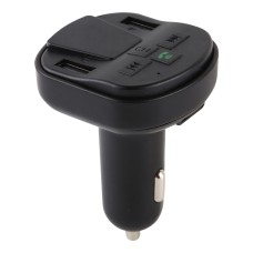 V-023 Dual USB Charging Bluetooth FM Transmitter MP3 Music Player Car Kit, Support Hands-Free Call  & TF Card (Black)