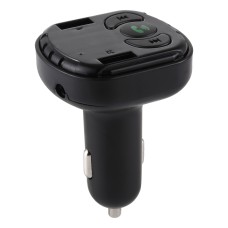 V-022 Dual USB Charging Bluetooth FM Transmitter MP3 Music Player Car Kit, Support Hands-Free Call  & TF Card (Black)