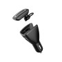C2 2 в 1 Bluetooth Earphone Car Dar Charger, поддержка обработки и смартфонов с поддержкой рук и смартфонов двойной USB-функции (Black)
