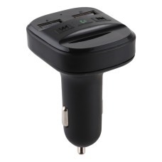 V-019 Dual USB Charging Bluetooth FM Transmitter MP3 Music Player Car Kit, Support Hands-Free Call  & TF Card (Black)