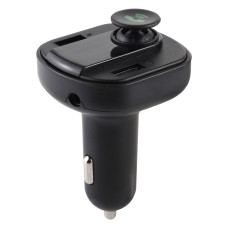 V-025 Dual USB Charging Bluetooth FM Transmitter MP3 Music Player Car Kit, Support Hands-Free Call  & TF Card (Black)