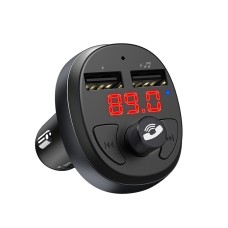 HOCO E41 Wireless Bluetooth4.2 Car FM Transmitter MP3 Music Player with Dual USB Ports(Black)