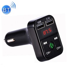 B2 Dual USB Charging Bluetooth FM Transmitter MP3 Music Player Car Kit, Support Hands-Free Call  & TF Card & U Disk (Black)