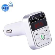 B2 Dual USB-зарядка Bluetooth FM-передатчик MP3 Музыкальный автомобиль Car Car, поддержка без рук и TF Card и U Disk (Silver)