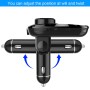 BC28 Wireless Bluetooth FM Transmitter Radio Adapter Car Charger, with 1.4 inch LCD Display, Music Player Support TF Card USB Flash Drive AUX Output for Smartphones(Black)