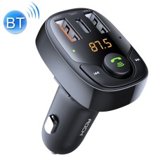 Rock B301 Dual USB + PD Bluetooth 5.0 FM-передатчик и автомобильное зарядное устройство, поддержка TF Card / U-диск (черный)