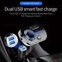 BC49AQ Bluetooth 5.0 Multi-function Car Colorful Atmosphere Lamp Bluetooth MP3 Player Quick Charger