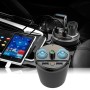 401E Car MP3 Bluetooth Player FM Transmitter with 2 Socket Cigarette Lighter Splitter 2 x USB Charger(Black)