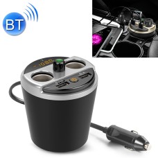 401E CAR MP3 Bluetooth Player FM -передатчик с 2 -х гогарет Splitter 2 x USB -зарядное устройство (серый)