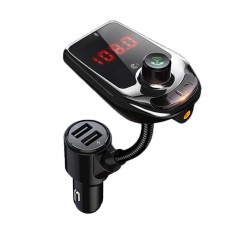 D5 Многофункциональный автомобильный двойной USB -заряд MP3 Music Player Bluetooth FM -передатчик (черный)