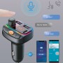 C15 Multifunctional Car Dual 3.1A+Type-C USB Charger Bluetooth FM Transmitter with Atmosphere Light
