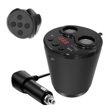 G63 Car Multi-function Bluetooth Charger Cup Support Hands-free Call / USB Charging / Navigation Broadcast, with Remote Control