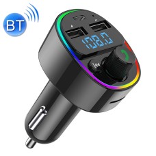 Car Bluetooth MP3 Player FM Transmitter With Phone Hands-free Knob Support Voltage Detection & Ambient Light