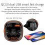 BC52 QC3.0 Fast Charging Car Colorful Atmosphere Light Bluetooth MP3 Player FM Transmitter