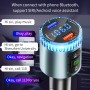 BC77 QC3.0 Fast Charging Car Bluetooth Hands-free MP3 Player FM Transmitter(Navy Blue)