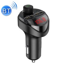 B16 2.4a Двойной USB -зарядный автомобиль Bluetooth -передатчик (черный)