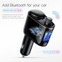 Baseus Car Wireless Bluetooth V4.2 FM Transmitter MP3 Player 3.4A Dual USB Car Charger, Support U-disk & Hand-Free Calling(Black)