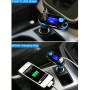 Bluetooth Tacking Handsfree Car Kit FM Transmitter with Remote Control, 2.1A Dual Car Charger, For iPhone, Galaxy, Sony, Lenovo, HTC, Huawei, and other Smartphones