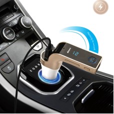 Многофункциональное автомобильное зарядное устройство Bluetooth с полным частотным FM -передатчиком / стереопогристом MP3 для iPhone 6S & 6S Plus, Galaxy Note 5 & S6 Edge+и большинство мобильных устройств Bluetooth (золото)