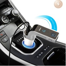 Многофункциональное автомобильное зарядное устройство Bluetooth с полным частотным FM -передатчиком / стереопогристом для iPhone 6S & 6S Plus, Galaxy Note 5 & S6 Edge+и большинство мобильных устройств Bluetooth (серебро)