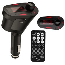 Автомобиль MP3 -плеер беспроводной FM -передатчик с дистанционным управлением и 1,1 -дюймовым экраном, поддержка USB и SD / MMC -слот для карты