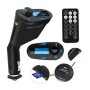 Car MP3 Player Wireless FM Transmitter with Remote Control and 1.1 inch Screen, Support USB and SD / MMC Card Slot
