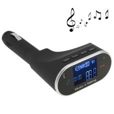 Music & Tacking Handsfree Car Kit FM Transmitter with Remote Control, Car Charger, For iPhone, Galaxy, Sony, Lenovo, HTC, Huawei, and other Smartphones