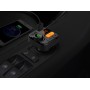 BT82D Car Mp3 Player Car Bluetooth Hands-free FM Transmitter one Button Bass Cr Charger black