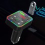 F2 CAR FM -передатчик MP3 USB -зарядное устройство с светодиодной подсветкой FM -передатчиком с набором игрока Bluetooth -передатчика.