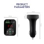 A9 Car FM Transmitter Hands-free Wireless Audio Receiver MP3 Player Dual USB Fast Charger
