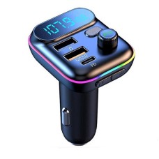 T70 Car MP3 Player FM Transmitter with Bluetooth USB Car Mobile Charger QC3.0 Quick Charge U Disk Music Player FM Modulator