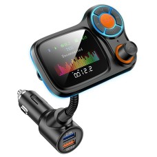 T831 Bluetooth 5.0 Car FM -передатчик красочный автомобиль адаптера mp3 -плеер