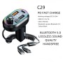 C29 Car Bluetooth 5.0 FM -передатчик автомобиль MP3 Player Fast Charge U Disk Music Player без потери