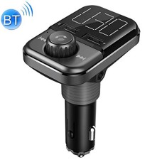 Автомобильная беспроводная гарнитура Bluetooth BT72 Двойная USB -зарядка Smart Bluetooth FM -передатчик MP3 Музыкальный игровой набор для автомобиля с 1,5 -дюймовым экраном дисплея 1,5 дюйма, поддержка Bluetooth Call, TF Card & U Disk