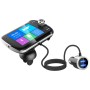 DAB004 Color Screen Car Quick Charge DAB Digital Broadcast Receiver Plug Card MP3 Bluetooth Hands-Free FM Transmission(Black)
