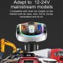 BC63 Colorful Car Card MP3 Player Multifunctional Bluetooth Receiver U Disk Charger Car Cigarette Lighter