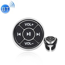 Car Mobile Phone Remote Control Bluetooth Wireless Multimedia Button Remote Control Music Playback Selfie, Colour: Silver With Buckle