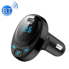BT09 Car Bluetooth Mp3 Digital Display Dual USB -зарядное устройство (черное)