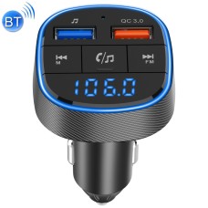 QC3.0 Fast Charge Car Bluetooth Mp3 Car Car FM -передатчик (черный)