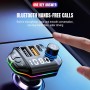 A10 Colorful Atmosphere Light FM Bluetooth Transmitter Car Charger