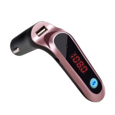 S7 Smart Digital Display Music Player Calling Car Charger, Color: Rose Gold