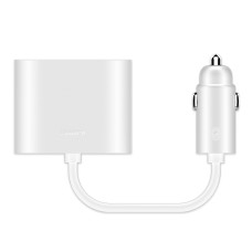 Оригинальный Xiaomi Youpin Roidmi 2 в 1 120W 10A Car Sigarette Liter + Dual USB -порт Quick Charge Carger (белый)