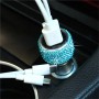 Автомобильная бриллиантовая алюминиевая сплава QC3.0 Двойное USB Quick Charger (озеро Блю)