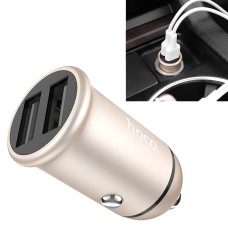 hoco Z30 3.1A Portable Mini Dual USB Car Charger (Gold)